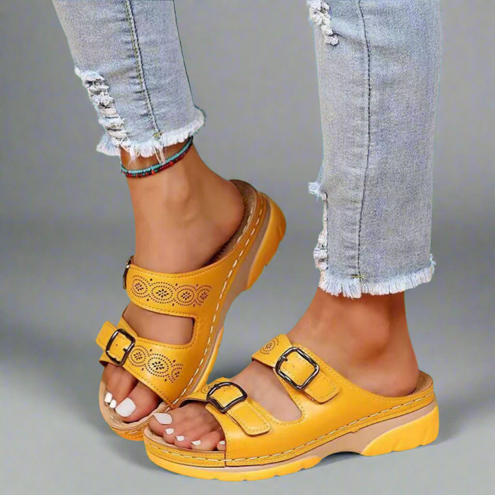 Ingrid | Orthopädische Ledersandalen mit Premium-Komfort