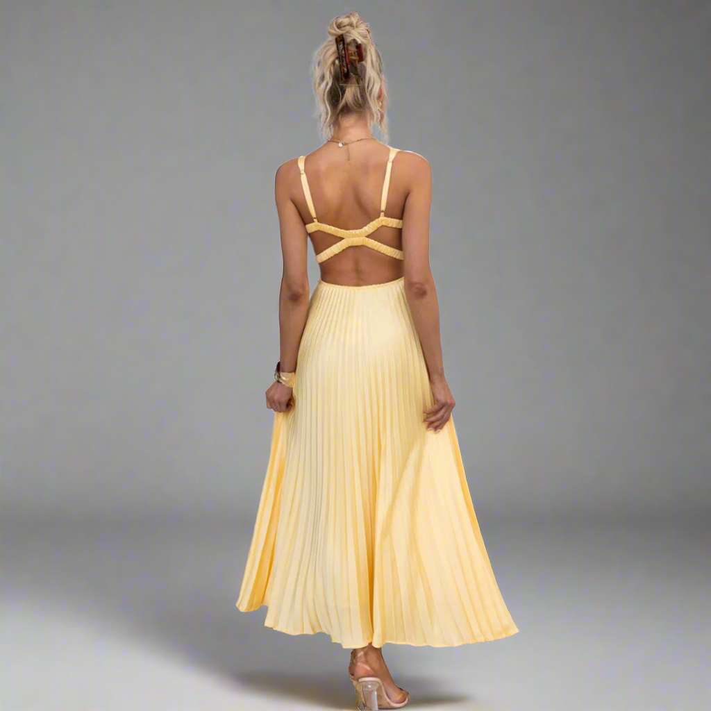 Nikolina | Elegantes Midikleid mit Falten