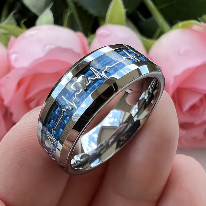 Hermann | Ring mit blauem Glaspuls