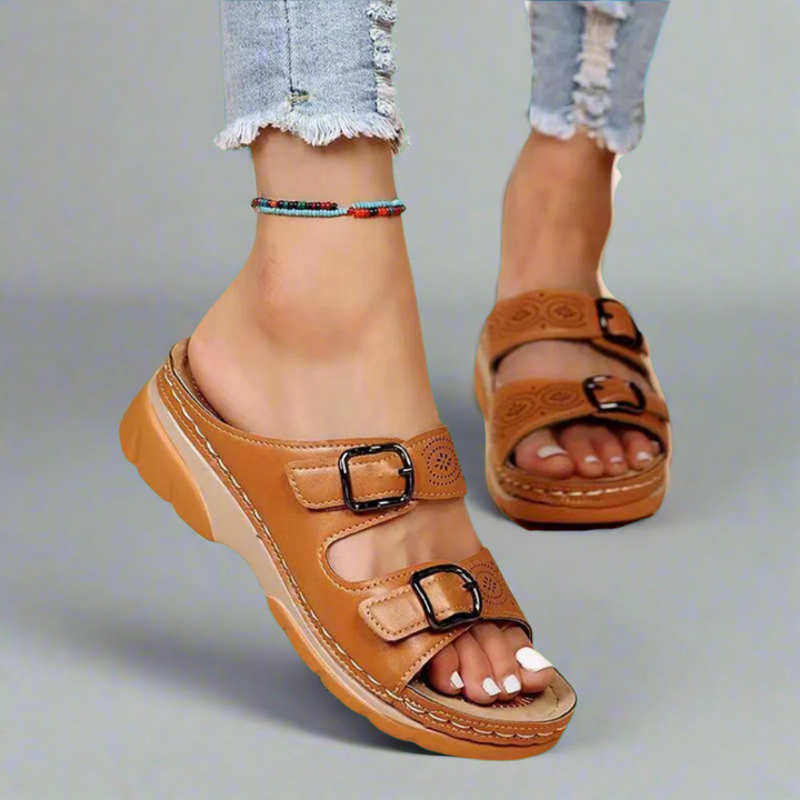 Ingrid | Orthopädische Ledersandalen mit Premium-Komfort