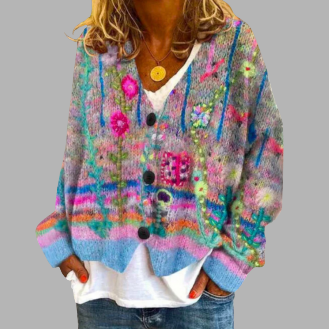 Selma | Floraler Cardigan mit stilvollem Komfort