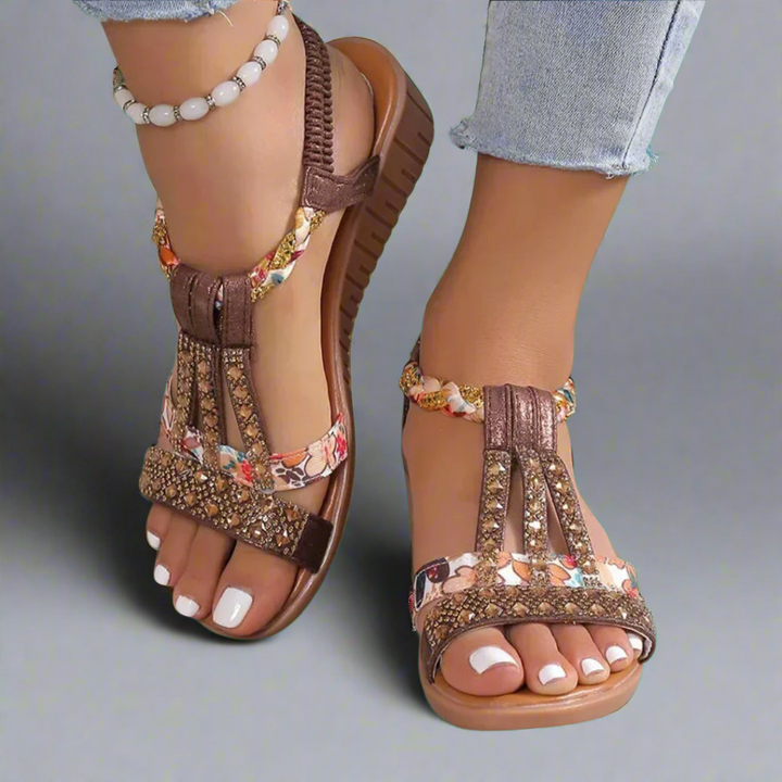 Rosberta | Elegante Boho-Sandalen für den Sommer