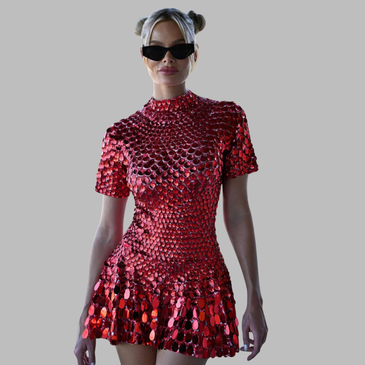 Kessina | Glimmer Mini Kleid für strahlende Eleganz