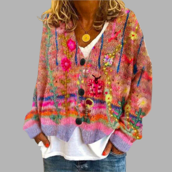 Selma | Floraler Cardigan mit stilvollem Komfort