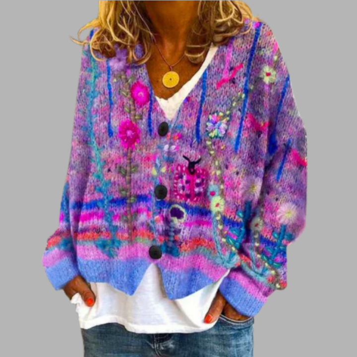 Selma | Floraler Cardigan mit stilvollem Komfort