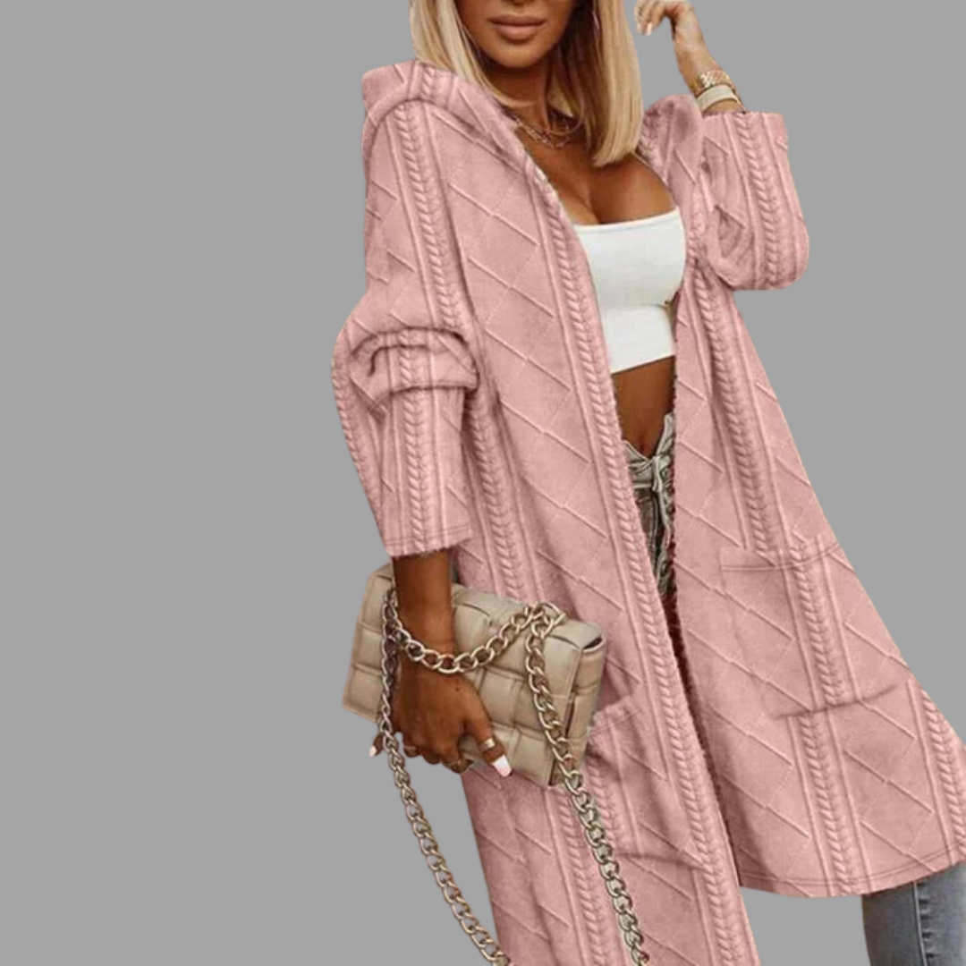Gernette | Verlängerter Kapuzen-Cardigan mit Wohlfühlgarantie