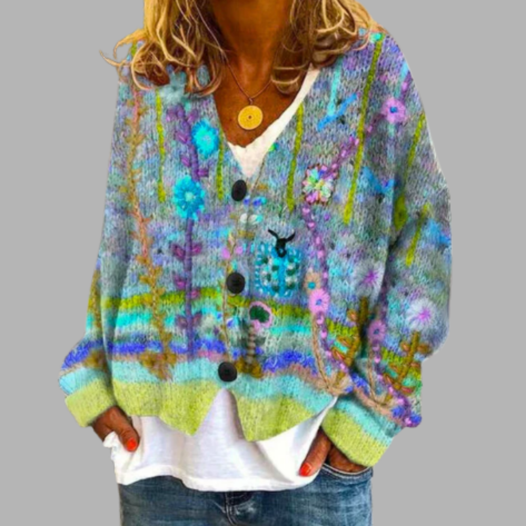Selma | Floraler Cardigan mit stilvollem Komfort