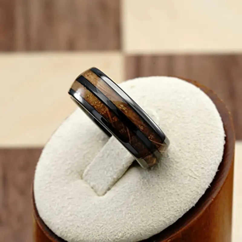 Konstantin | Holz-Glasring mit Ausdruck