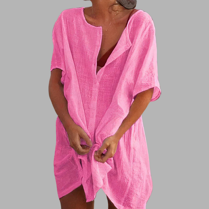 Nele | Elegantes Strandhemd-Kleid