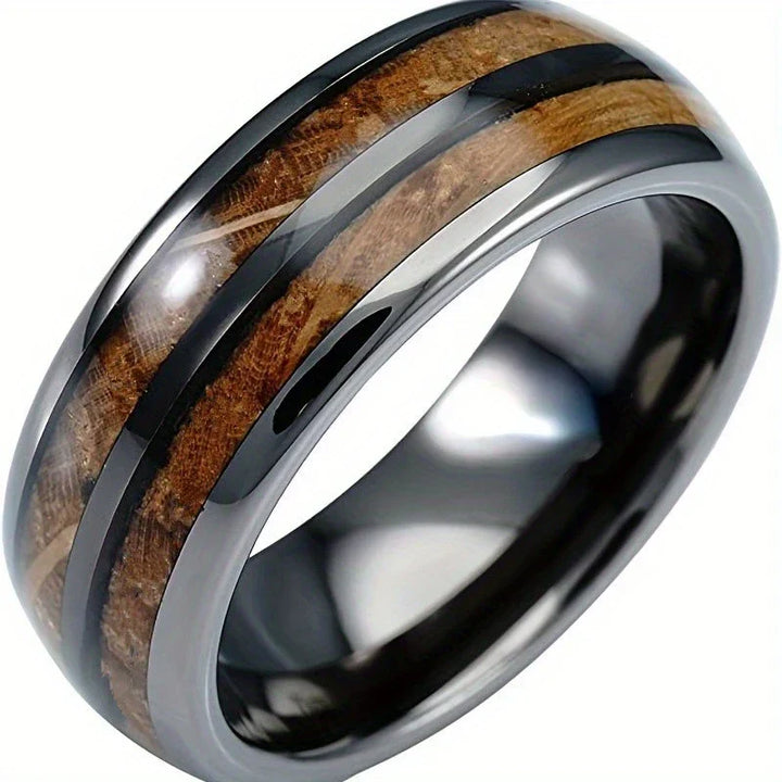 Konstantin | Holz-Glasring mit Ausdruck