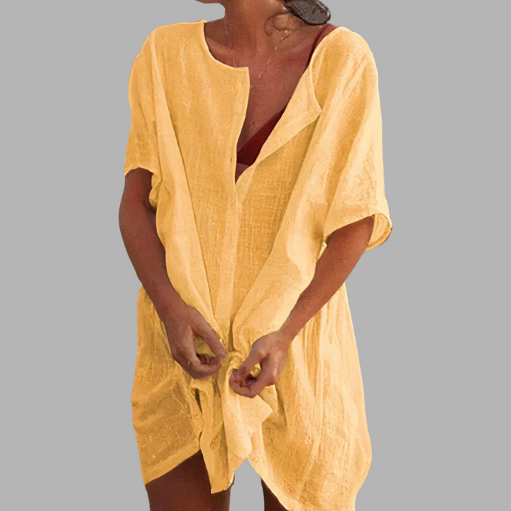 Nele | Elegantes Strandhemd-Kleid