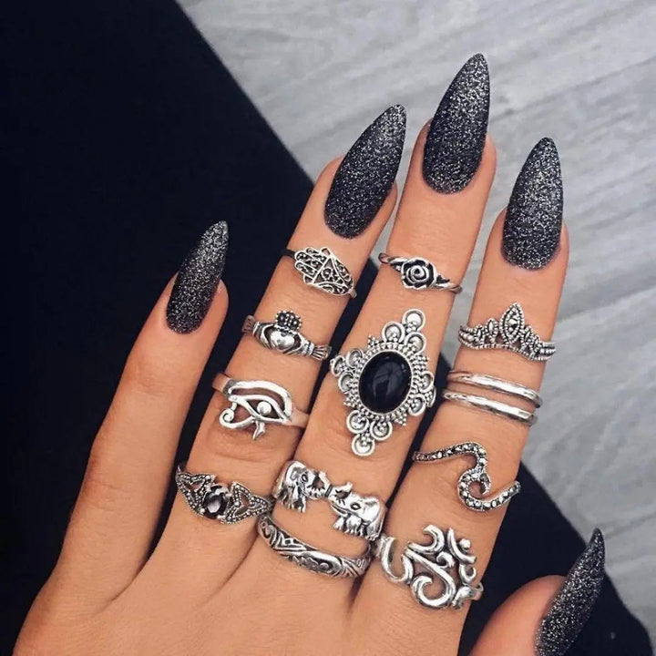 Tabea | Einzigartiges 8- bis 12-Ring Set