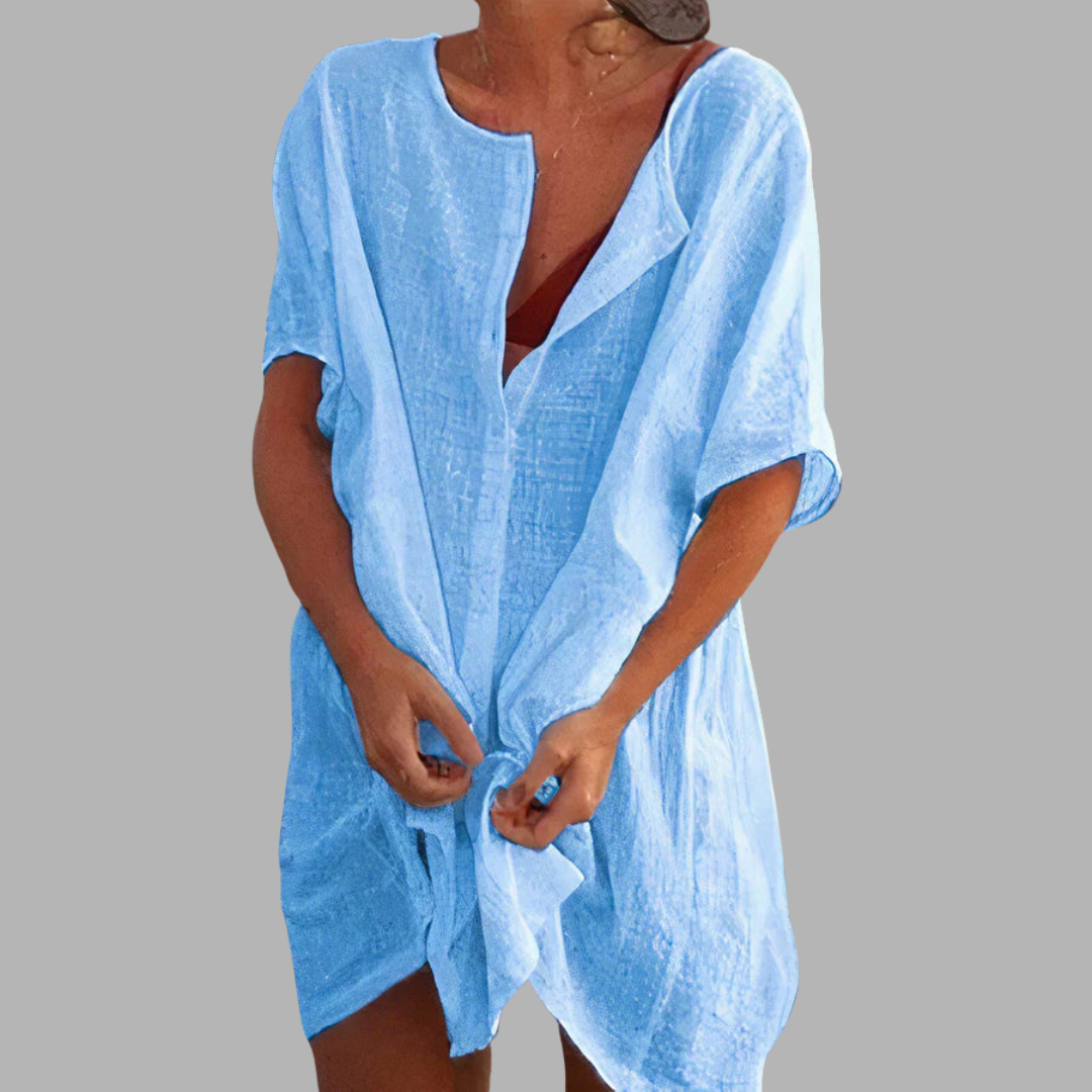 Nele | Elegantes Strandhemd-Kleid