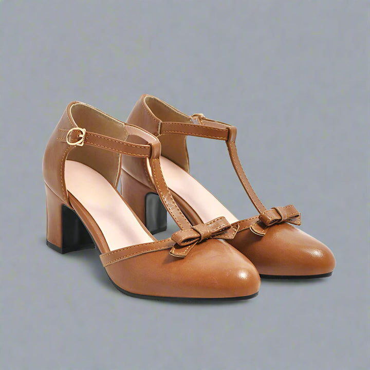 Carina | Orthopädische Vintage-Heels mit Schleife