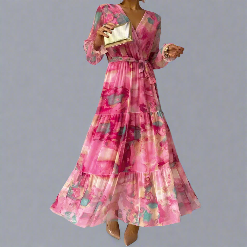 Gertrude | Sommerkleid mit Blumenmuster und Verstellbarer Silhouette