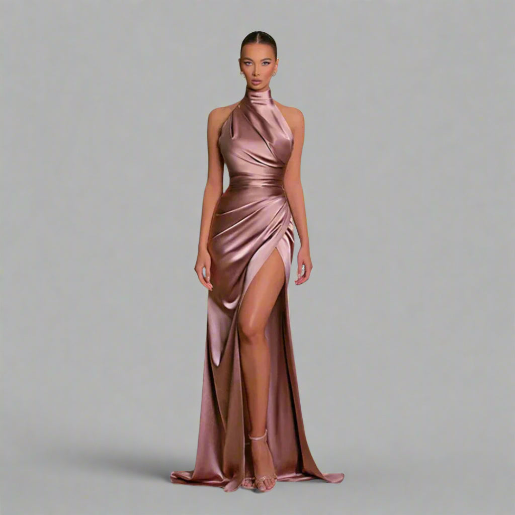 Vilma | Fließendes Abendkleid mit Schlitz
