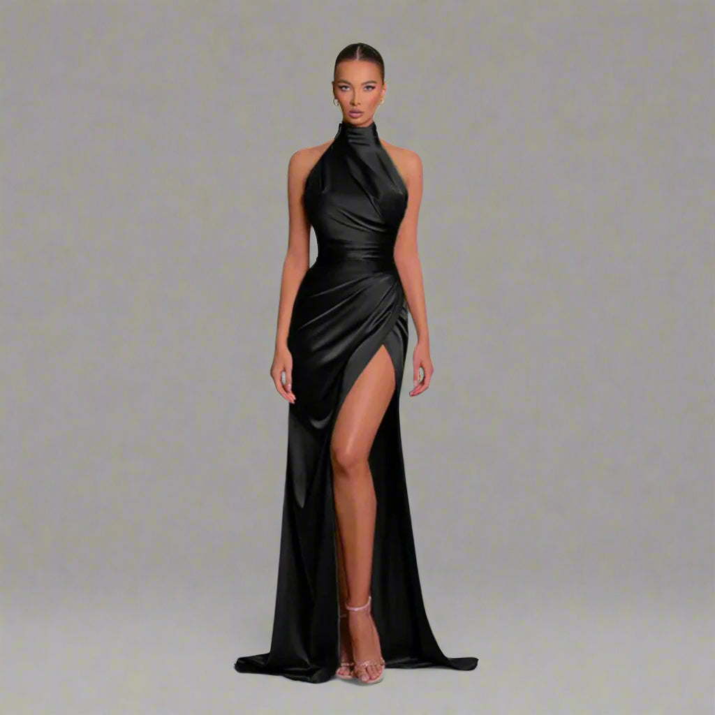 Vilma | Fließendes Abendkleid mit Schlitz