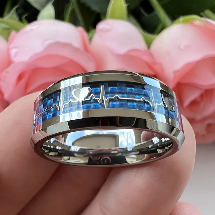 Hermann | Ring mit blauem Glaspuls