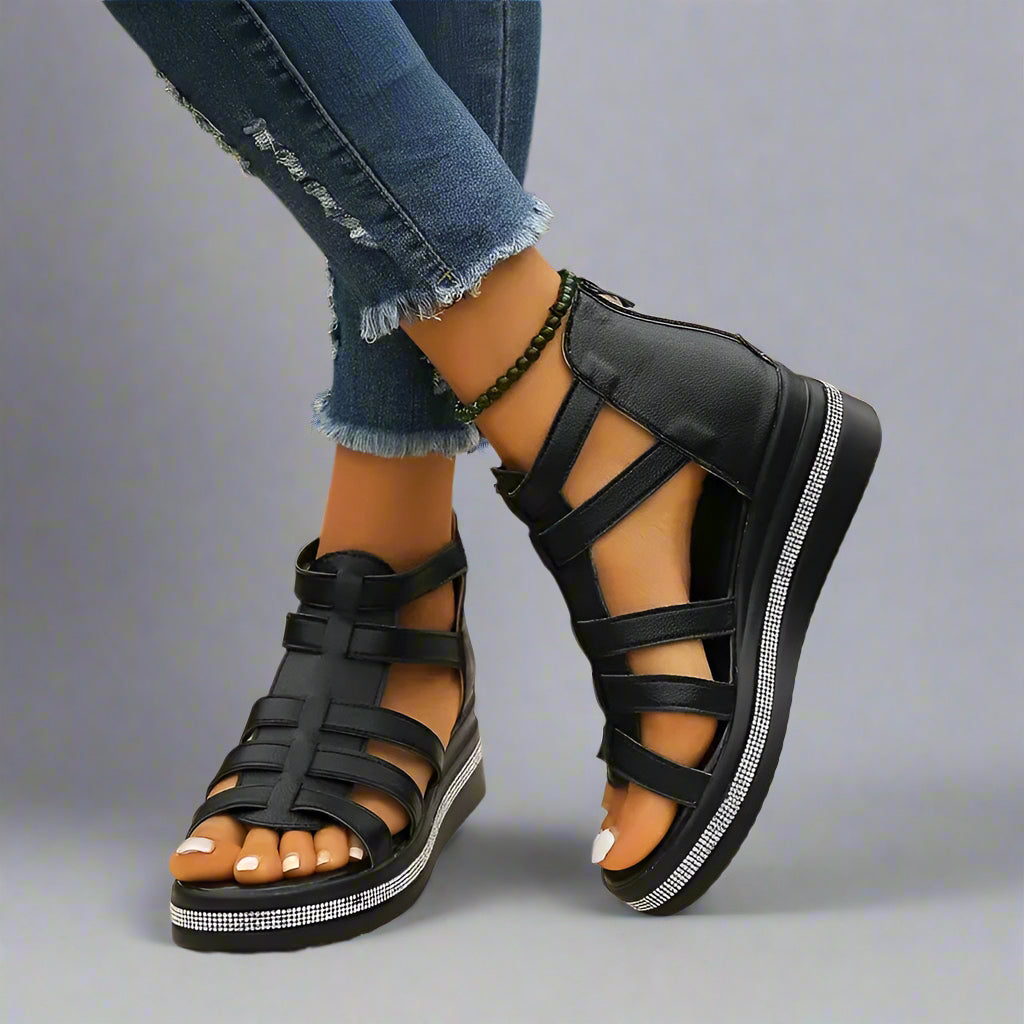 Minerva | Elegante Keilsandalen für ganztägigen Komfort