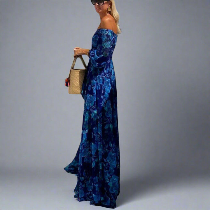 Annemarie | Premium Langes Blumenkleid für Eleganz und Komfort