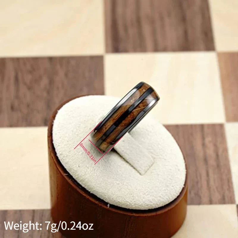 Konstantin | Holz-Glasring mit Ausdruck