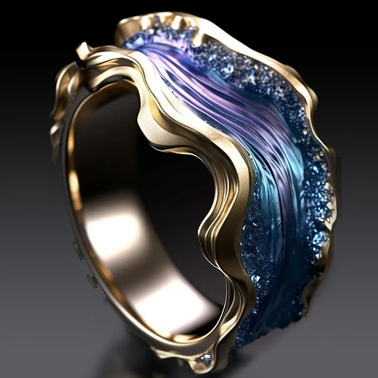 Ysabel | Vintage Goldener Ozeanring für strahlende Eleganz