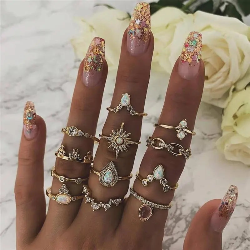 Tabea | Einzigartiges 8- bis 12-Ring Set