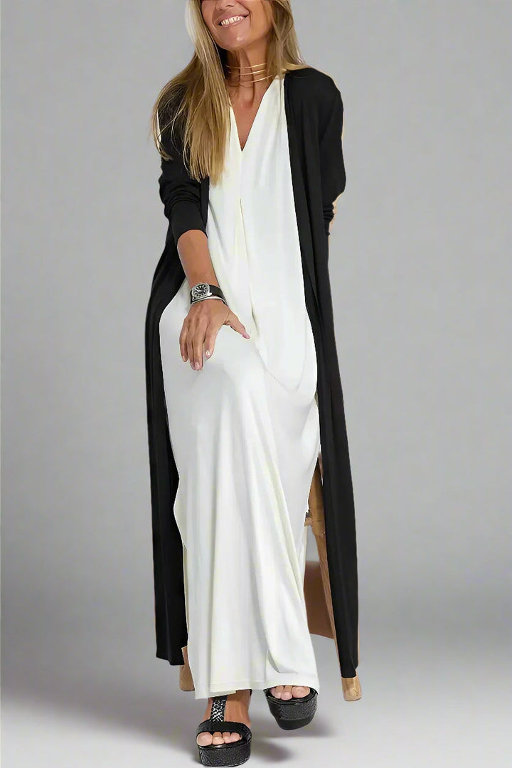 Hella | Elegantes Maxikleid mit Gratis Cardigan